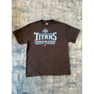 NFL Team Apparel Charcoal Gray Tennessee Titans Training Camp Tee Mens XL